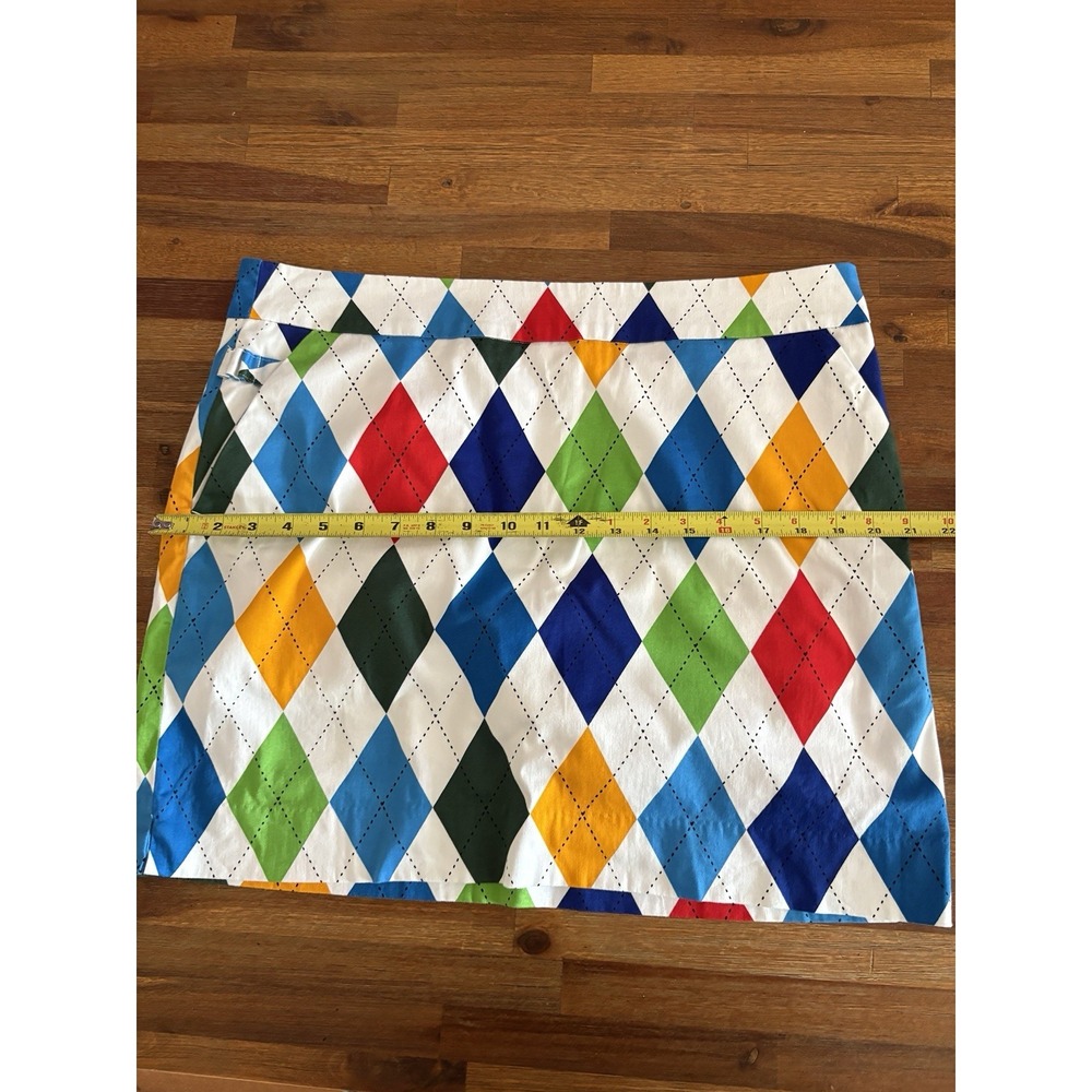 Royal and Awesome Womens Size 12 Golf Skort King of Diamonds Argyle Skirt - Picture 9 of 16
